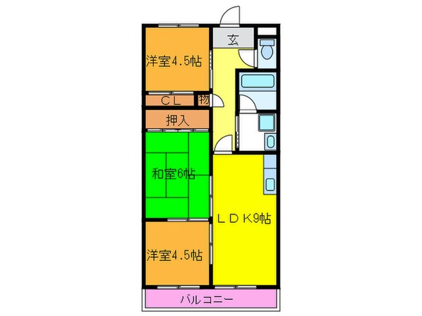 シャルム八尾の物件間取画像